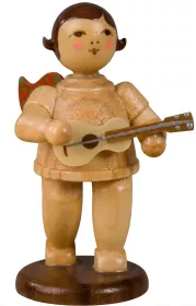Ellmann Engel mit Ukulele, ohne Krone - natur
