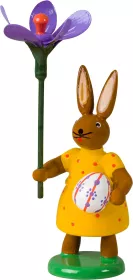 Ellmann Hase mit Ei und Krokus, farbig