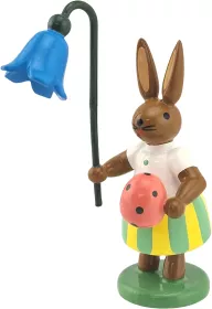 Ellmann Hase mit Ei und Glockenblume, farbig