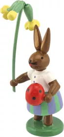 Ellmann Hase mit Ei und Himmelschlüssel, farbig