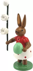 Ellmann Hase mit Ei und Maiglöckchen, farbig
