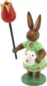 Ellmann Hase mit Ei und Tulpe, farbig