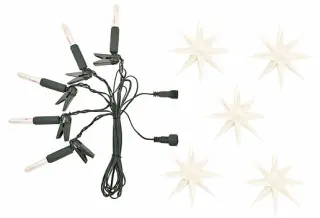 Herrnhuter Stern Erweiterung A1s weiß mit 5 Sternen, ø 13cm, mit LED