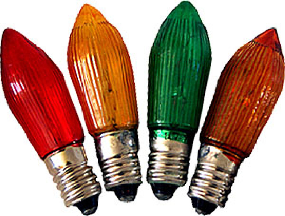 coloured pointed electrical candle