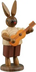 Ellmann Hasenmusikant mit Gitarre / natur