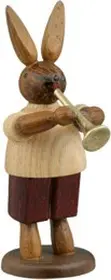Ellmann Hasenmusikant mit Trompete / natur