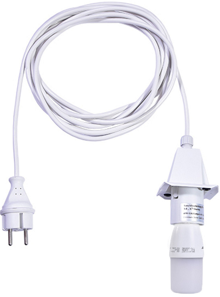 Herrnhuter Kabel für A4/A7 - weißes Kabel 5m, Deckel weiß