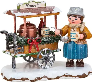 Hubrig Volkskunst Winterkinder - Punschwagen