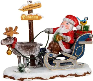 Hubrig Volkskunst Winterkinder - Hurra, der Weihnachtsmann kommt