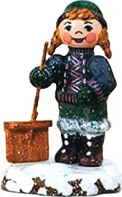 Hubrig Volkskunst Winterkinder - Schneefeger