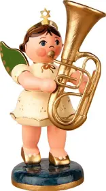 Hubrig Volkskunst Engel mit Tuba
