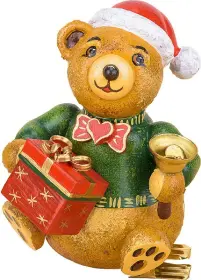 Hubrig Volkskunst Baumclipser Teddy Weihnachtsbärli