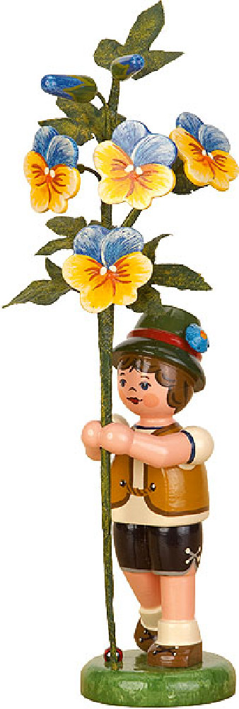 Hubrig Volkskunst Blumenkind - Junge mit Hornveilchen