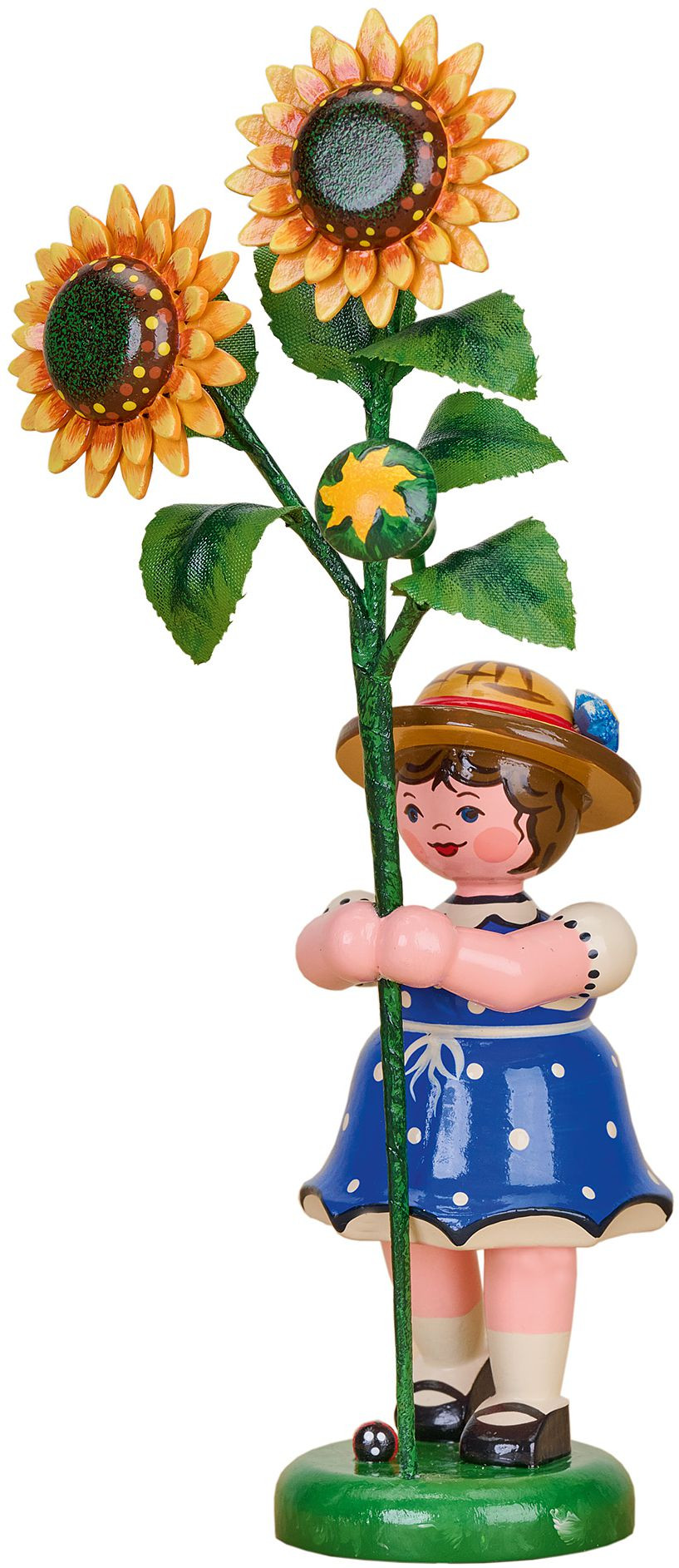 Hubrig Volkskunst Blumenkind - Mädchen mit Sonnenblume
