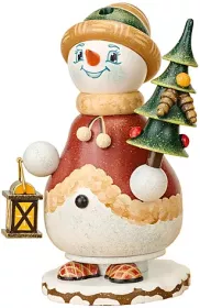 Hubrig Volkskunst Räucherwichtel Schneemann Schneeweihnacht