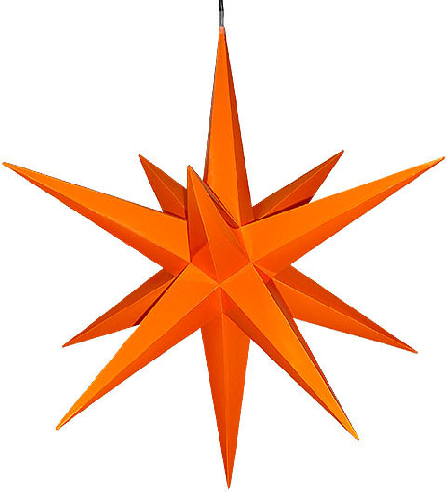 Haßlauer Advent-Außenstern, orange 75cm
