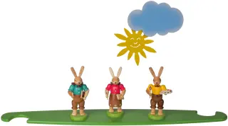 Motivplattform für Moderne Lichterspitze - Hasen, farbig