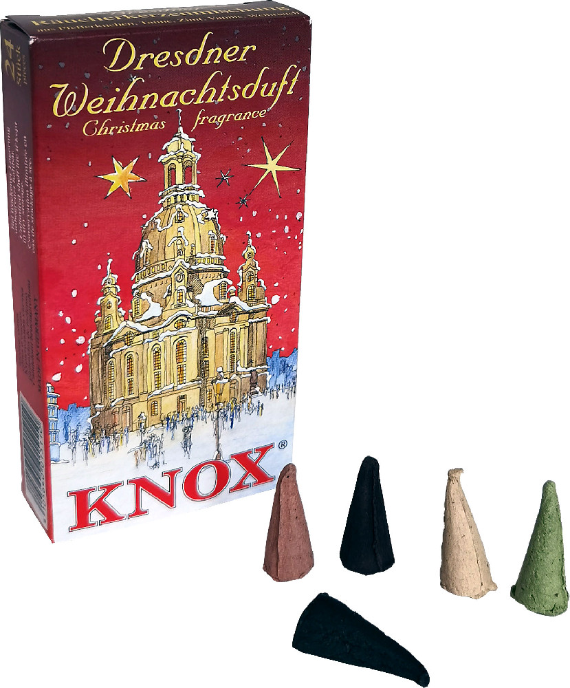 KNOX Räucherkerzen - Städteduft - Dresdner Weihnachtsduft, rot