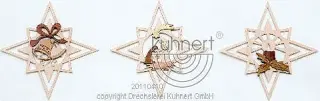 Drechslerei Kuhnert Baumschmuck Sterne, flach
