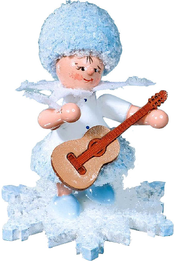 Drechslerei Kuhnert Schneeflöckchen mit Gitarre