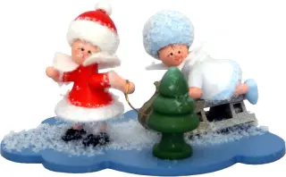 Drechslerei Kuhnert Schneeflöckchen und Weihnachtsmann