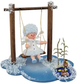Drechslerei Kuhnert Schneeflöckchen mit Schaukel
