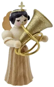 Drechslerei Kuhnert Konzertengel Sortiment 3, natur, klein - Tuba