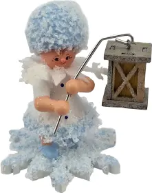 Drechslerei Kuhnert Schneeflöckchen mit Laterne