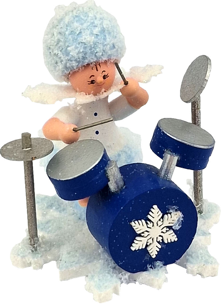 Drechslerei Kuhnert Schneeflöckchen mit Schlagzeug