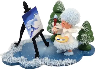 Drechslerei Kuhnert Schneeflöckchen mit Staffelei