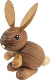 Drechslerei Kuhnert Holzfigur Hoppel - Henry, dunkel