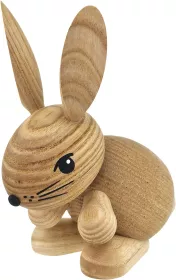 Drechslerei Kuhnert Holzfigur Hoppel - Hermine, hell