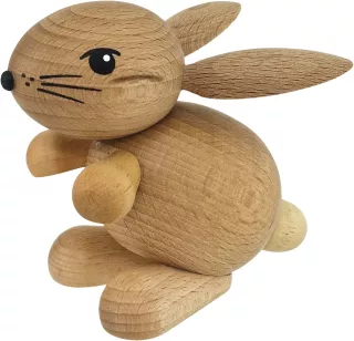 Drechslerei Kuhnert Holzfigur Hoppel - Hilde, hell