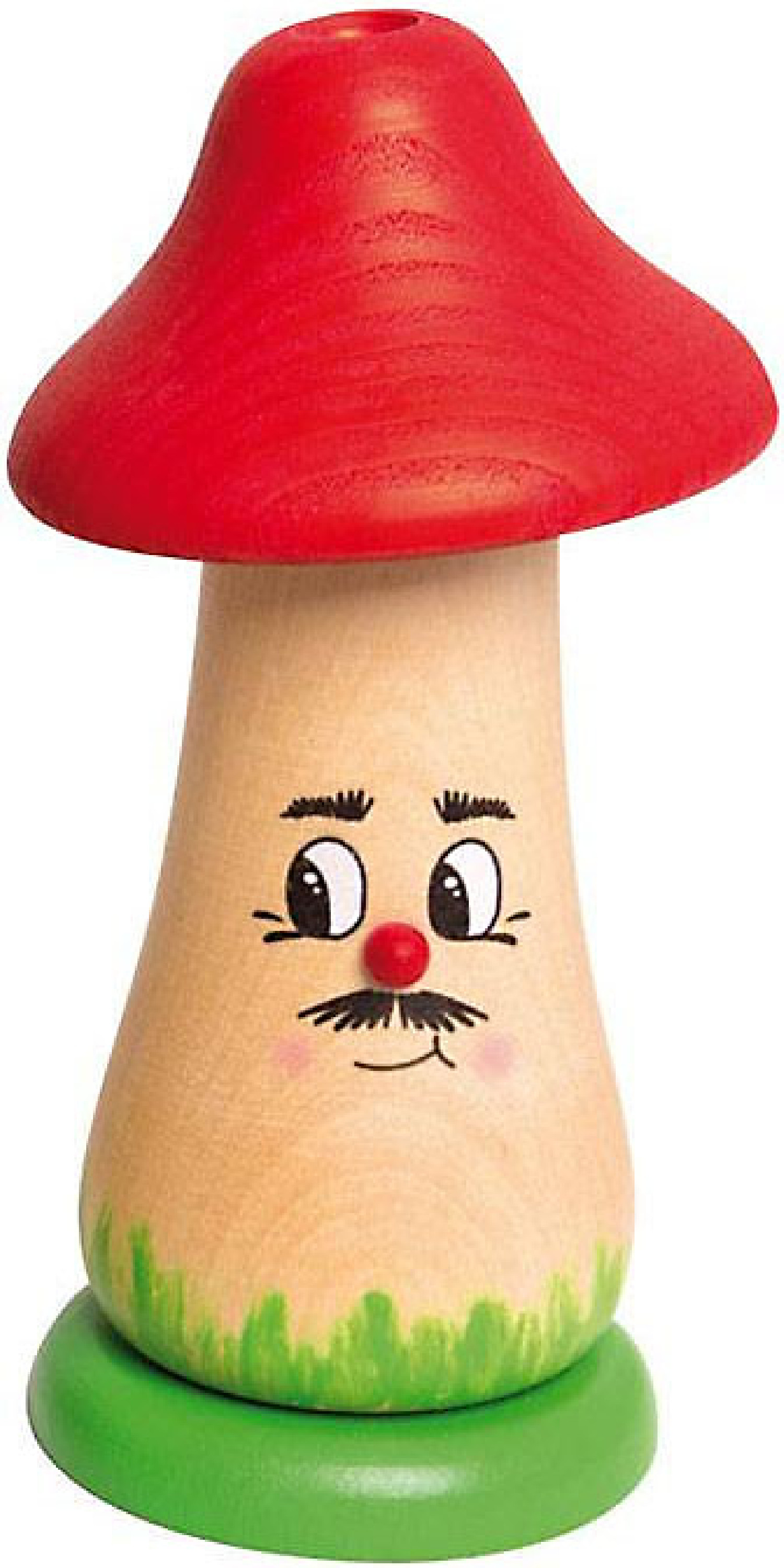 Drechslerei Kuhnert Räucherfigur Rauchpilz mit rotem Hut