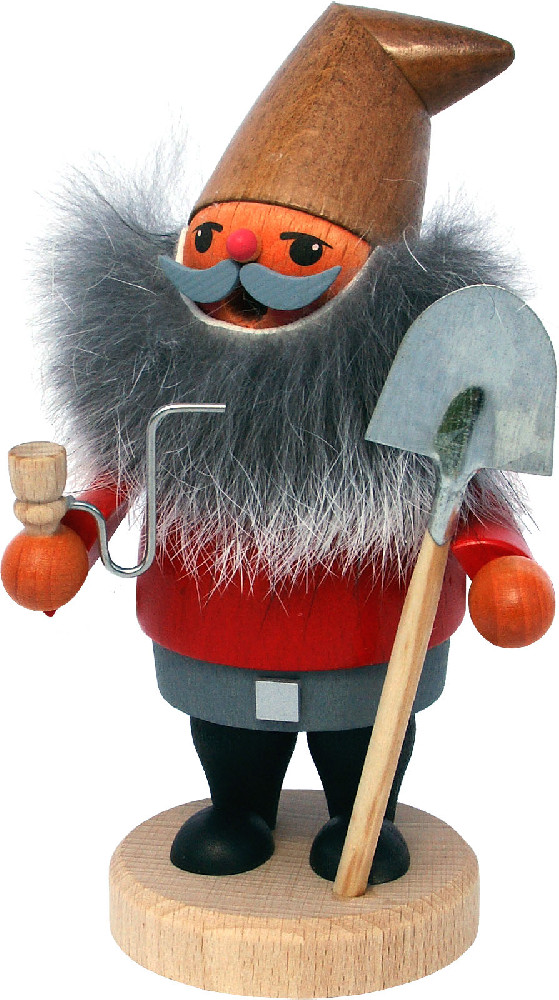 incense smoker, dwarf with shovel