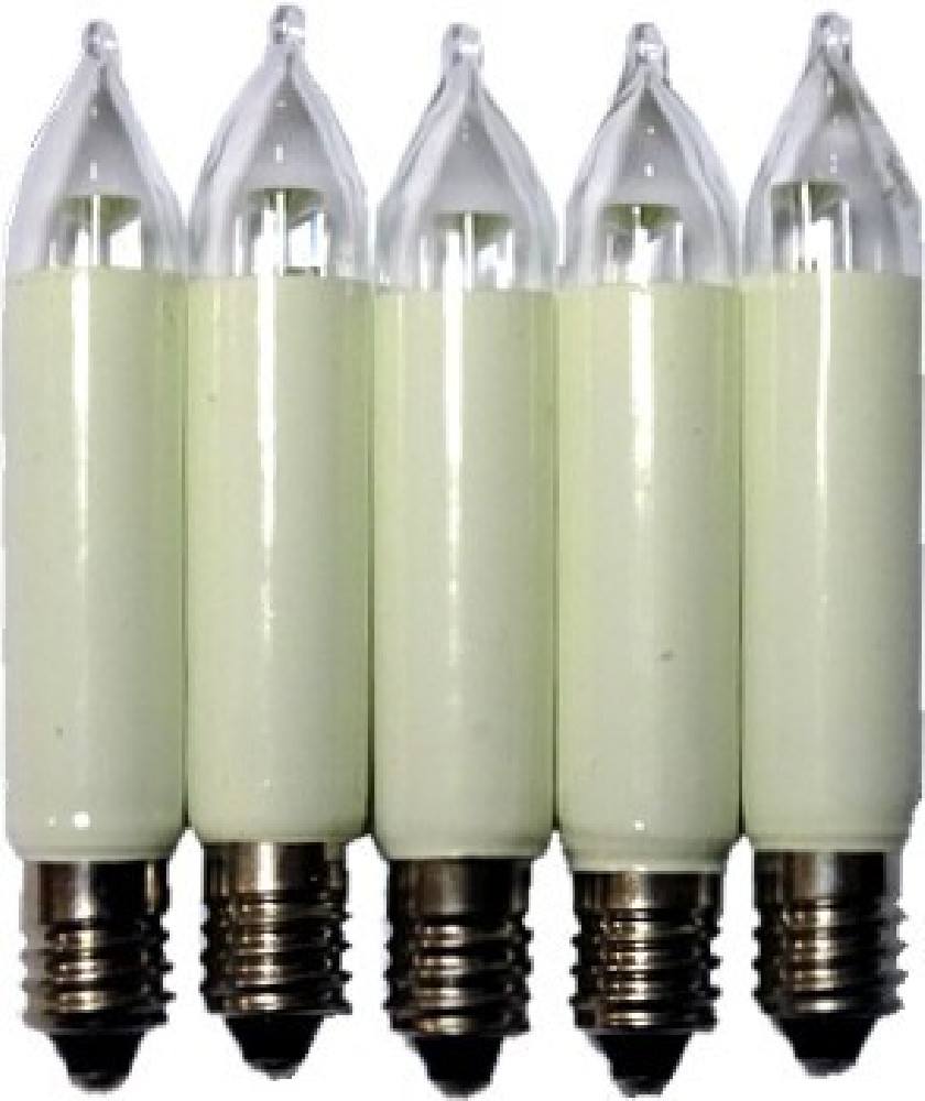 LED - Kleinschaftkerzen, 5 Stück, 8V-34Volt
