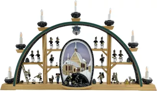 Manufaktur Klaus Kolbe Schwibbogen Freiberger Dom, braunes Bild
