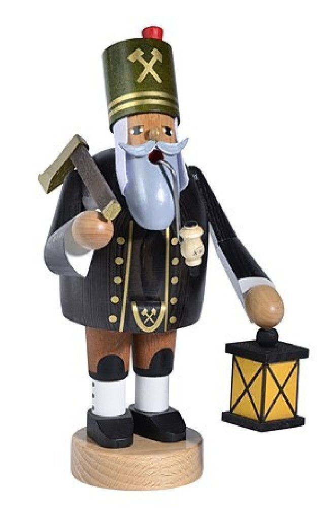 incense smoker, miner with axe and lantern - the bearded men