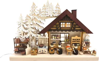 Ratags Holzdesign 3D-Schwibbogen Kochprofis, klein, Raureif