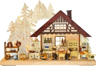 Ratags Holzdesign 3D-Schwibbogen Kochprofis, klein