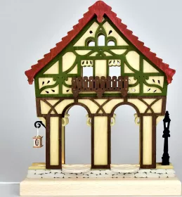 Ratags Fachwerkhaus, unbestückt - grün