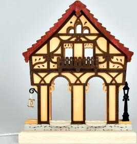 Ratags Fachwerkhaus, unbestückt - ocker