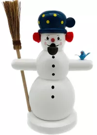 Richard Glässer Räuchermann Schneemann mit Besen