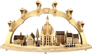 Richard Gläser Schwibbogen Frauenkirche mit Striezelmarkt