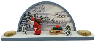 Seerig Schwibbogen Winter mit Weihnachtsmann