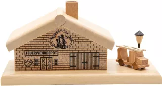 Spielwarenmacher Günther Räucherhaus Feuerwehrdepot, 7,5 cm