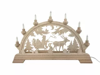 Taulin elektr. Schwibbogen Nikolaus 55cm mit Vorbeleuchtung