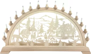 Taulin Schwibbogen Forsthaus 84 cm, mit Vorbeleuchtung