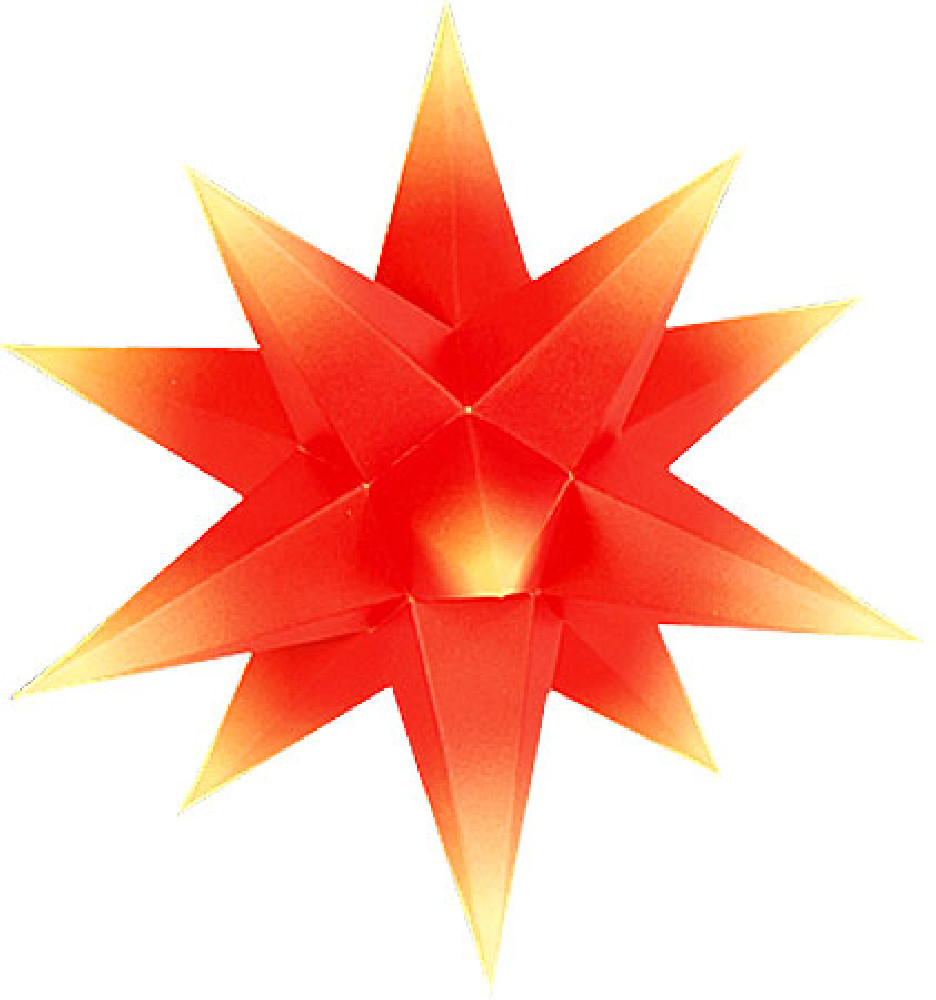 Marienberger Adventsstern - roter Kern mit gelber Spitze