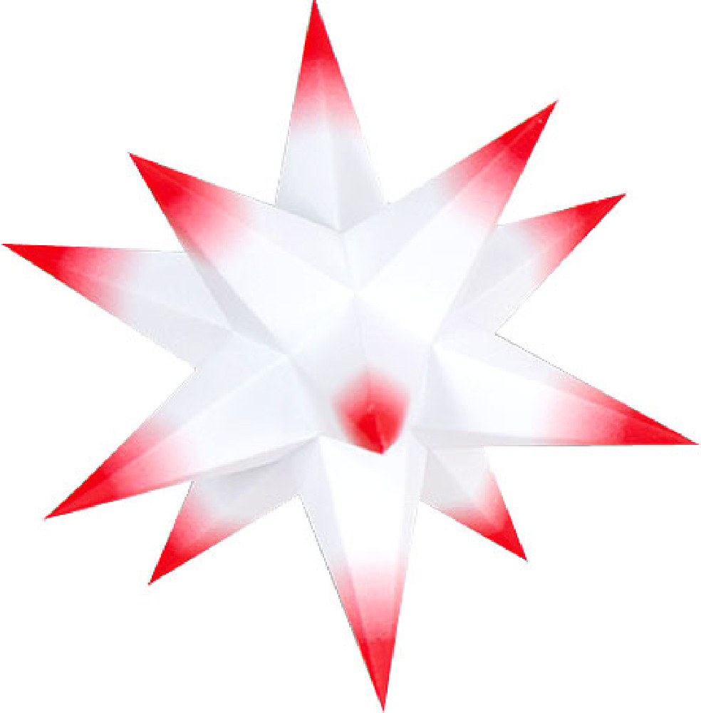 Marienberger Adventsstern - weißer Kern mit roter Spitze